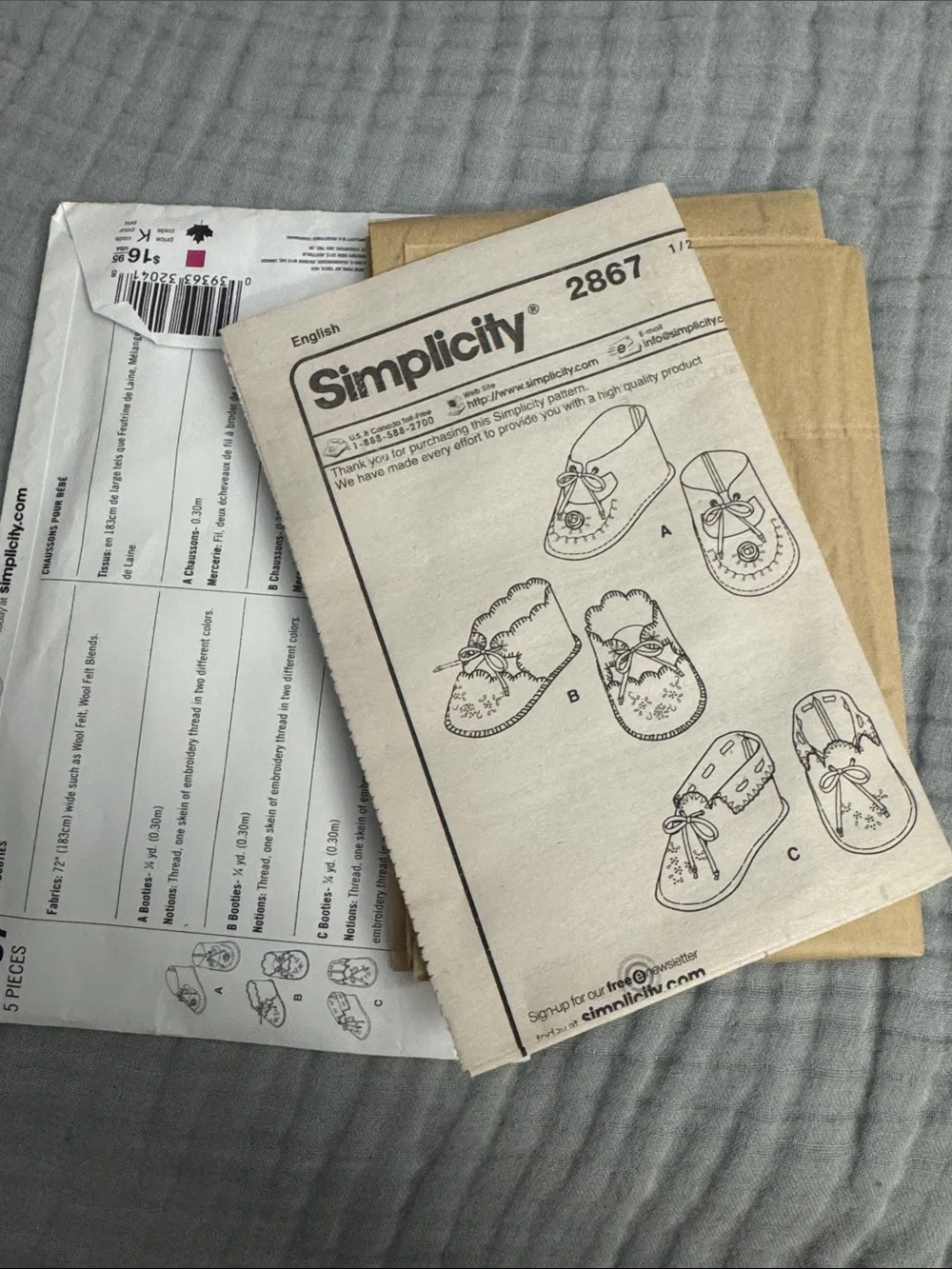 Simplicity sewing pattern